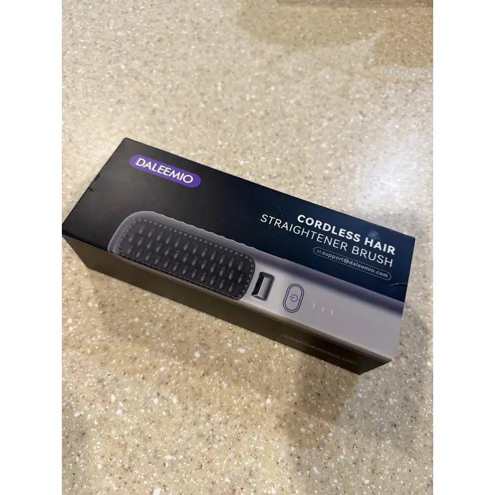 Daleemio Cordless Hair Straightener Brush Mini